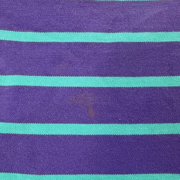 Vintage Woolrich Polo Shirt Blue Purple Stripes 90s Teal Vtg - Picture 5 of 8